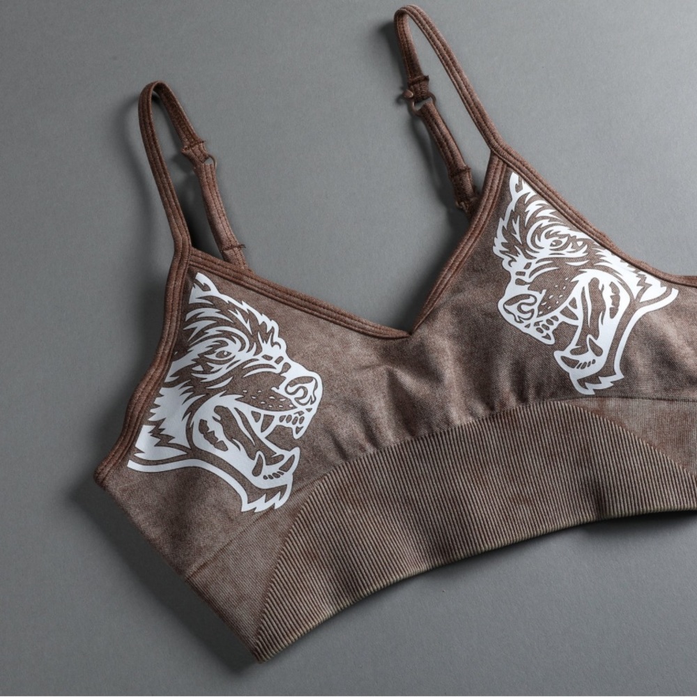 Everson Seamless Sports Bra LARGE Desert Dust Mineral Wash DARC SPORTS